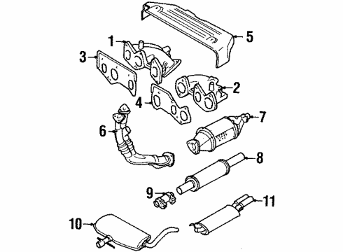 1998 Volkswagen Golf Exhaust System Diagram 2