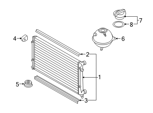 2017 Volkswagen CC Radiator & Components Diagram