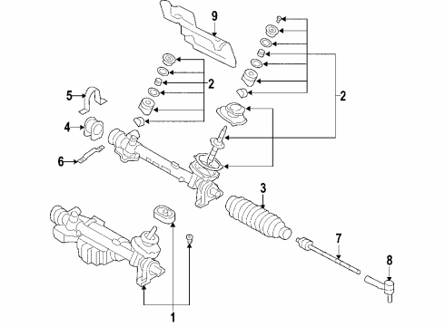 2006 Volkswagen GTI Steering Gear & Linkage Diagram 2