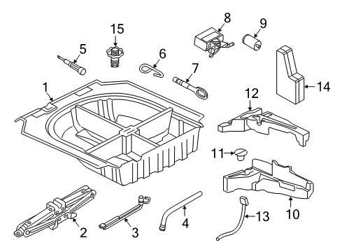 2018 Volkswagen e-Golf Jack & Components Diagram