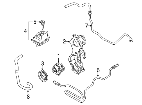 2003 Volkswagen Jetta P/S Pump & Hoses Diagram 2