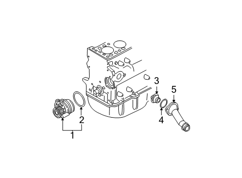 2001 Volkswagen Beetle Water Pump - Belts Diagram 3