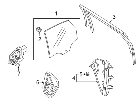 2025 Volkswagen Jetta Glass - Door Diagram 2