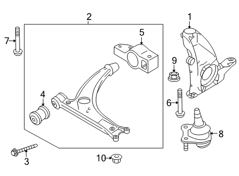 2017 Volkswagen Tiguan Limited Front Suspension Components Diagram