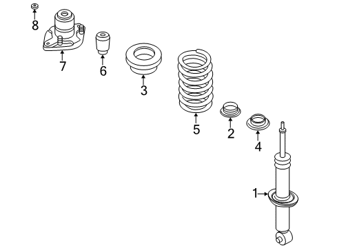 2000 Volkswagen Passat Struts & Components Diagram 2