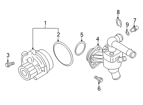 2014 Volkswagen Passat Water Pump - Belts Diagram 5