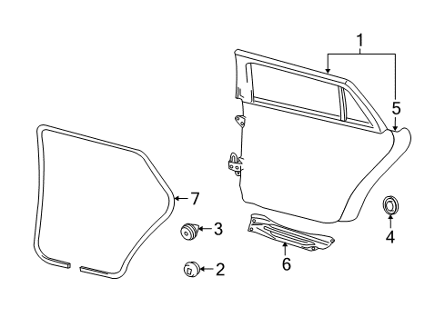 2009 Volkswagen Jetta Door & Components Diagram 2