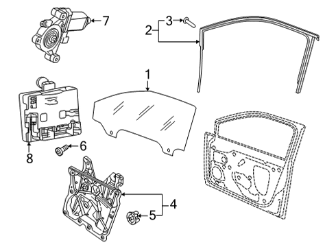 2025 Volkswagen GTI Glass - Door Diagram