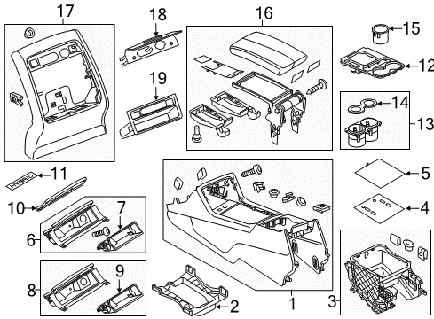 2012 Volkswagen Touareg Console Diagram 5