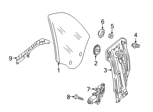 2018 Volkswagen Beetle Glass & Hardware - Quarter Panel Diagram