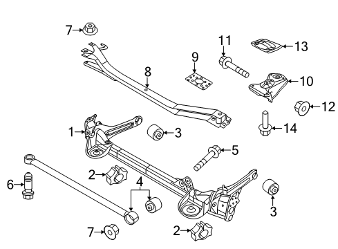 2012 Volkswagen Beetle Suspension Mounting - Rear Diagram 2