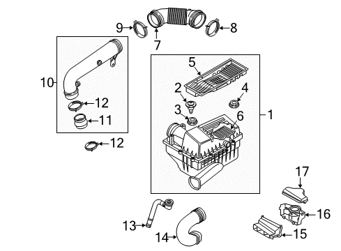 2017 Volkswagen Jetta Air Intake - Air Diagram 2