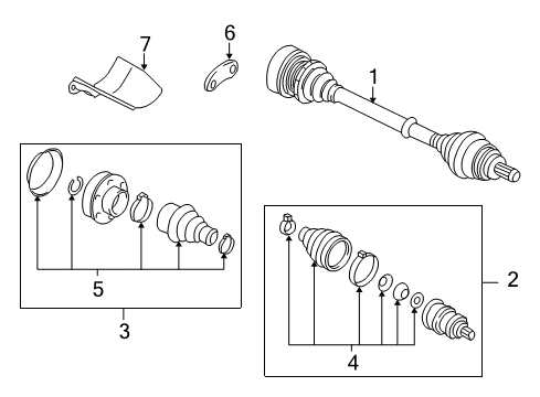 2006 Volkswagen GTI Drive Axles - Front Diagram