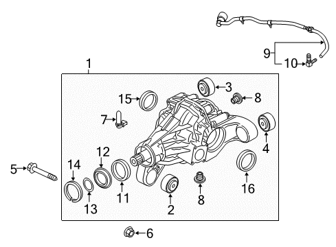 2013 Volkswagen Touareg Axle & Differential - Rear Diagram 2