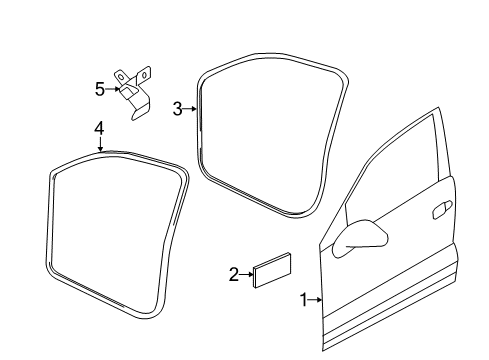 2012 Volkswagen Touareg Door & Components Diagram 2