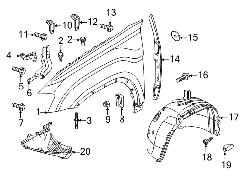 2025 Volkswagen Atlas Cross Sport Fender & Components