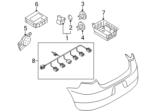 2007 Volkswagen Eos Parking Aid Diagram