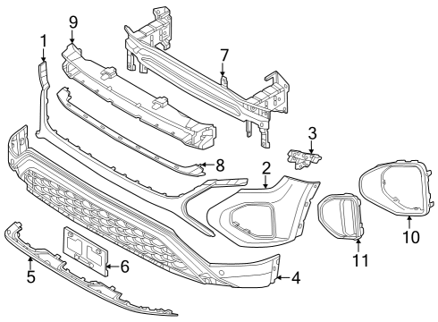 2025 Volkswagen Atlas Bumper & Components - Front Diagram 2