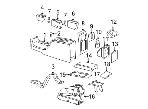 2004 Volkswagen Passat Bezel Diagram for 3B0-863-289-7DE