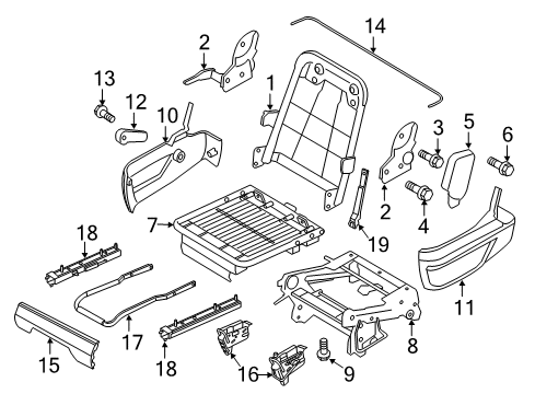 2012 Volkswagen Routan Element Diagram for 7B0-963-557-B