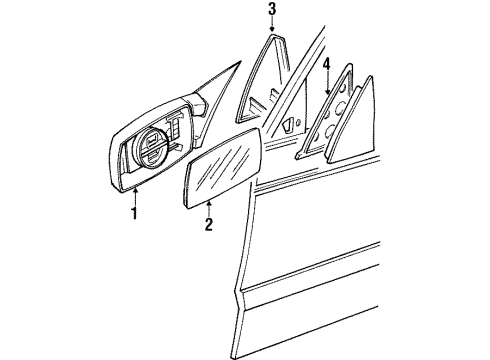 1994 Volkswagen Passat Outside Mirrors Diagram