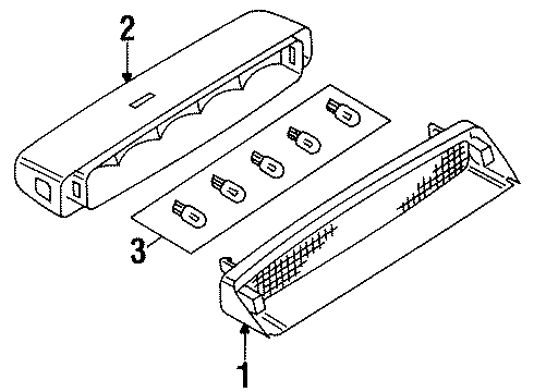 1997 Volkswagen Golf High Mount Lamps Diagram