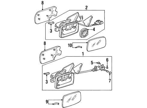 1995 Volkswagen Cabrio Mirrors Diagram