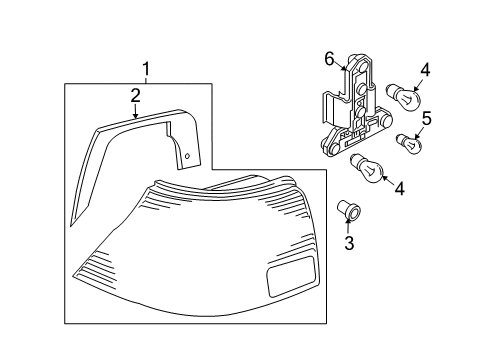 2005 Volkswagen Jetta Tail Lamp Assembly Diagram for 1JM-945-112-B