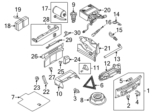 2012 Volkswagen Eos Interior Trim - Rear Body Diagram