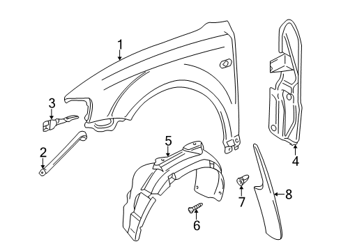 2000 Volkswagen Passat Fender & Components