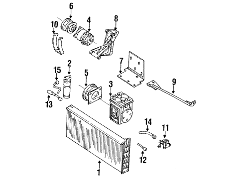 1985 Volkswagen Cabriolet A/C Compressor Diagram