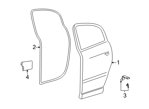 2002 Volkswagen Passat Door & Components Diagram 2