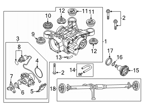 2018 Volkswagen Atlas Axle & Differential - Rear Diagram
