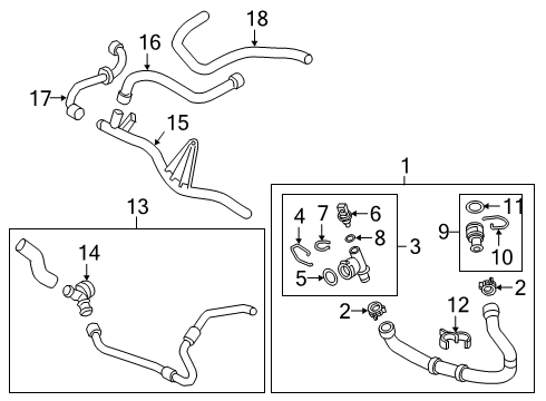 2021 Volkswagen Jetta Hoses, Lines & Pipes Diagram 6