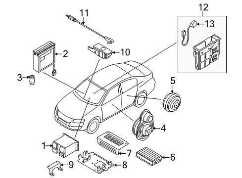 2009 Volkswagen CC Sound System Diagram