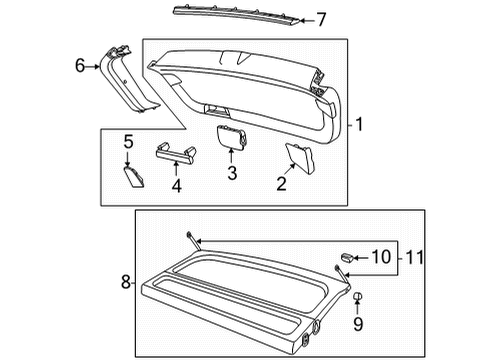 2025 Volkswagen Taos Interior Trim - Lift Gate Diagram