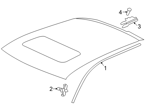 2004 Volkswagen Touareg Exterior Trim - Roof