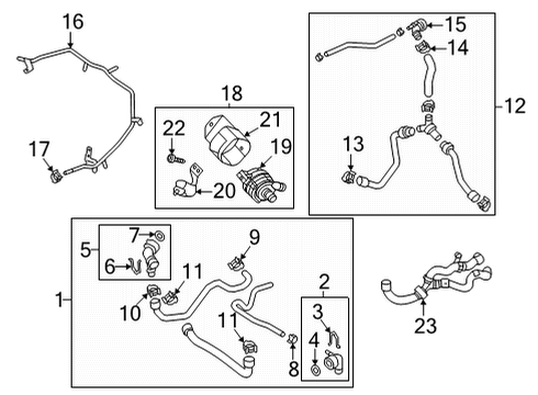 2021 Volkswagen Atlas Cross Sport Water Pump Diagram for 5Q0-965-567-Q