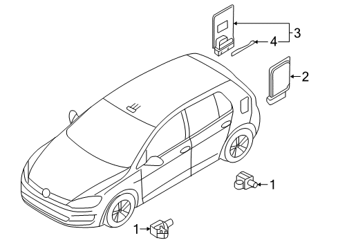2016 Volkswagen e-Golf Electrical Components Diagram 2