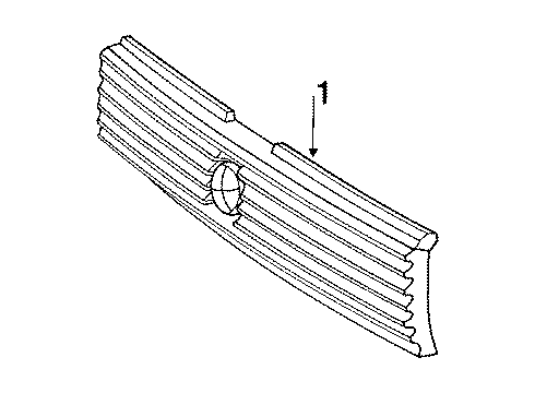 1989 Volkswagen Fox Grille & Components Diagram