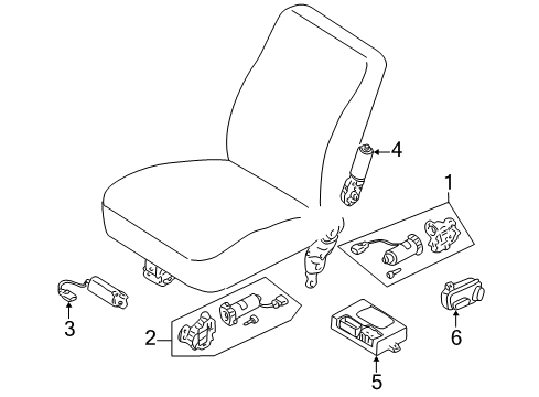 2000 Volkswagen Passat Seat Components