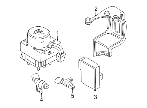 2001 Volkswagen Golf ABS Components