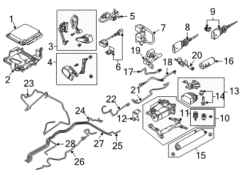 2004 Volkswagen Touareg Control Module Diagram for 7L6-907-553-B