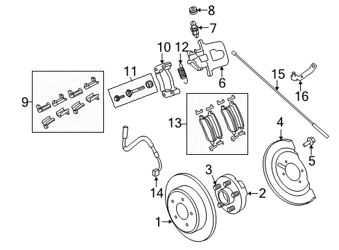 2009 Volkswagen Routan Rear Brakes Diagram