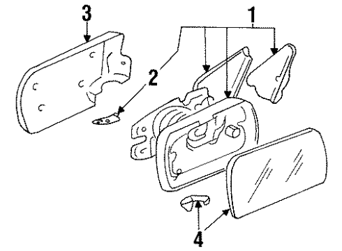 1996 Volkswagen Golf Outside Mirrors Diagram