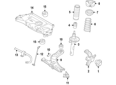 2014 Volkswagen Passat Front Suspension Diagram