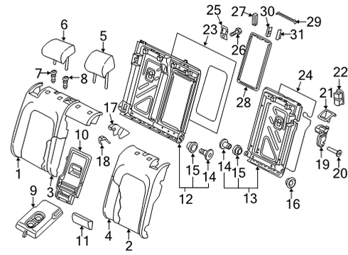 2021 Volkswagen Golf Seat Back Frame Diagram for 5QM-885-504