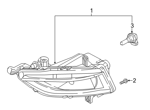 2020 Volkswagen Jetta Led Lamp Diagram for 17A-941-654-B