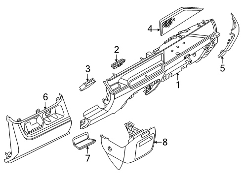 2025 Volkswagen ID. Buzz Instrument Panel Components Diagram 2