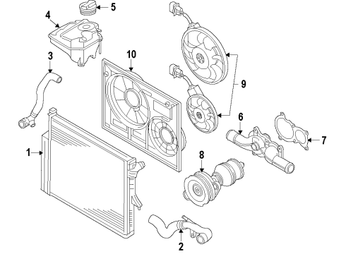 2008 Volkswagen Touareg Water Pump - Belts Diagram 7